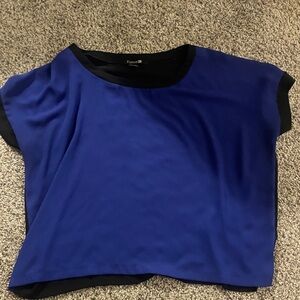 Forever 21 Royal Blue and Black Blouse